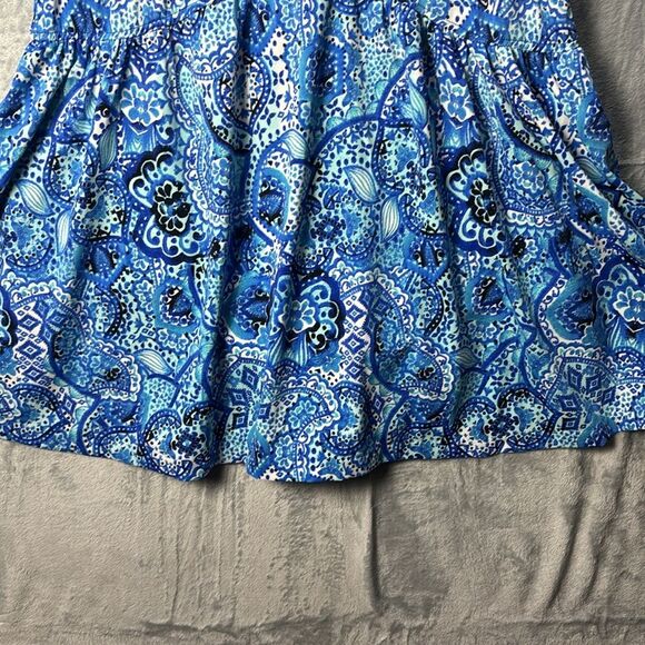 Rose Marie Reid Blue Paisley Swim Dress Size 24W - Picture 4 of 11